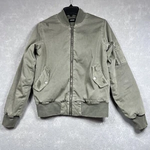 Hudson Jacket Womens Size Small Green Puffy Bomber Jacket Zipper Pockets - Picture 1 of 11
