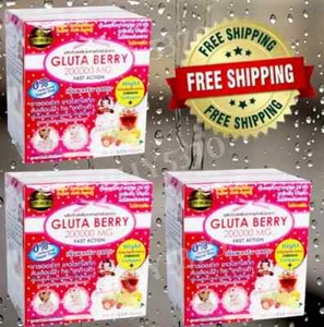 Gluta Berry 200000 mg Drink PUNCH Reduce freckles Whitening Skin x3 - Picture 1 of 4