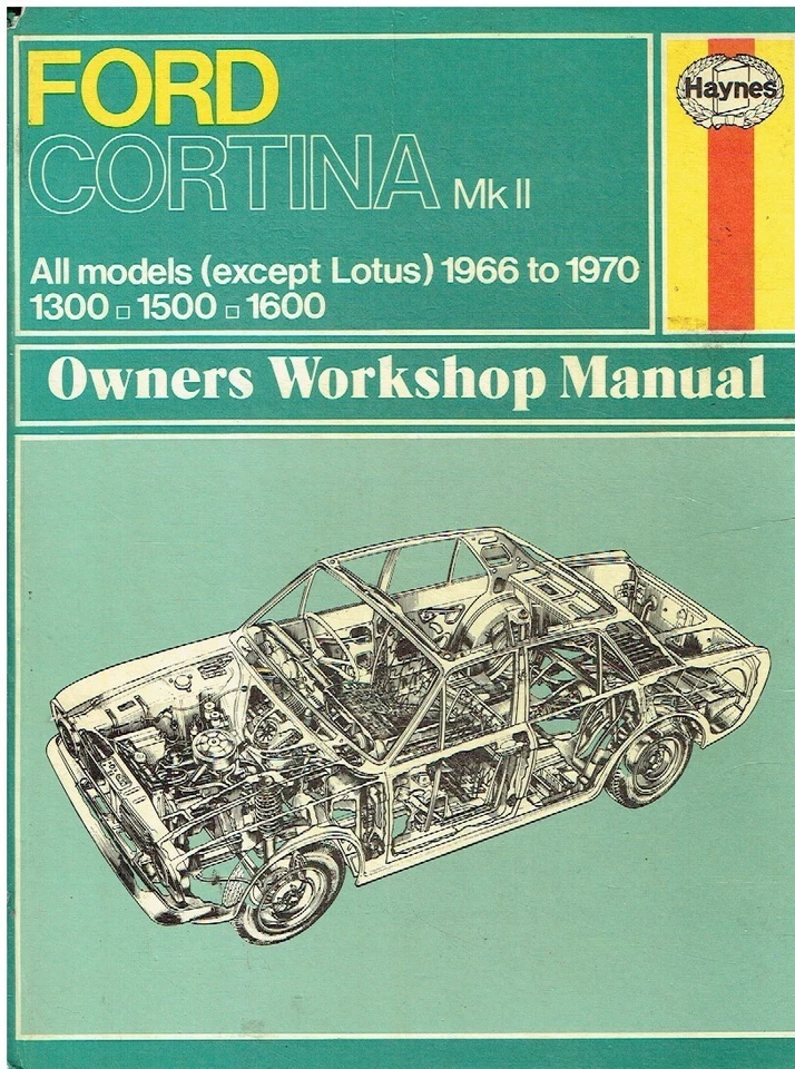 FORD CORTINA MK2 ( INCL GT & 1600E ) 1966-70 OWNERS WORKSHOP MANUAL *HARDBACK* - Image 1 of 1