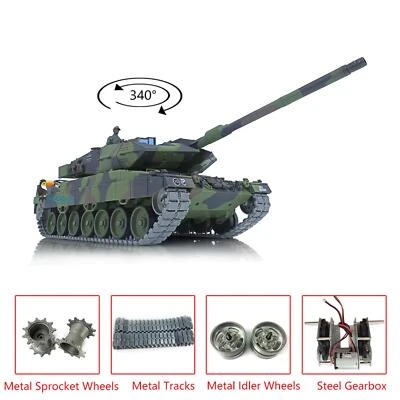 US Stock Henglong 3889 1/16 Scale 7.0 German Leopard2A6 RC RTR Tank Metal Tracks - Image 1 of 4