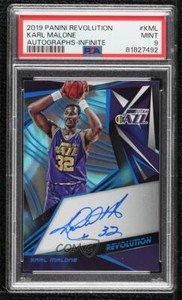 2019-20 Panini Revolution Infinite 25/25 Karl Malone #AG-KML PSA 9 MINT Auto HOF