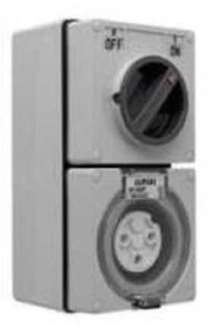 Clipsal 56-SERIES SWITCHED SOCKET 250V 1-Pole 3-Pins Round,Dark Grey- 20A Or 32A - Picture 1 of 3