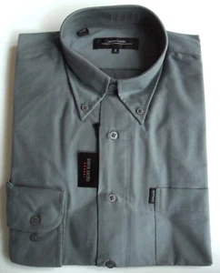 Long-sleeve Shirt with Pocket Men's Cotton Blend Button Down Blue Pierre Cardin - Picture 1 of 4