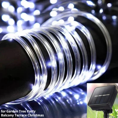 1-2PACK LED Corda Solare Tubo Stringa Striscia Luci Esterno Giardino Lampada Impermeabile - Immagine 1 di 4