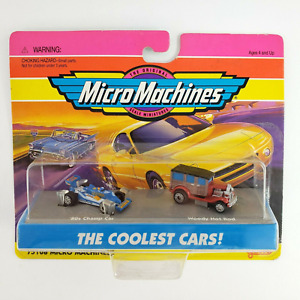 Micro Machines The Coolest Cars '80s Champ Car & WOODY HOT ROD Galoob 1995 RARE