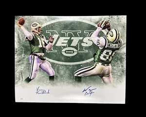 VINNY TESTAVERDE AND WAYNE CHREBET SIGNED AUTO 16x20 PHOTO NEW YORK JETS W/JSA - Picture 1 of 3