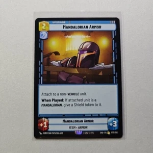 Mandalorian Armor #073 Upgrade Rare Star Wars Unlimited Shadows of the Galaxy - Picture 1 of 2