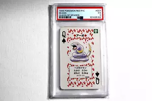 POKEMON 1996 RED P/C EKANS QUEEN of SPADES #23 PSA5 EXCELLENT - Picture 1 of 2