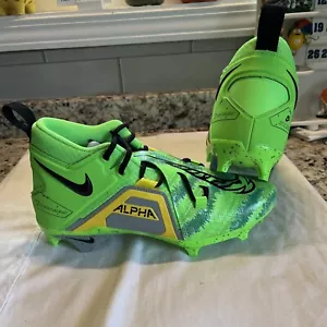 Nike Alpha Menace Pro 3 Razor Sharp Cuts Green Black Cleats FB8442-303 Size 9.5 - Picture 1 of 8