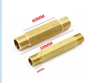 Acoplador de rosca BSP macho de 1 pieza 59 mm de largo 1/8" conector de latón unión adaptador - Imagen 1 de 2