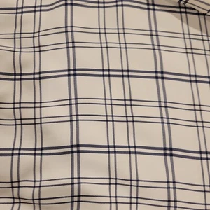 Challis viscosa a cuadros blanco con azul marino de Italia - ¡para Tahari!¡! - Imagen 1 de 3