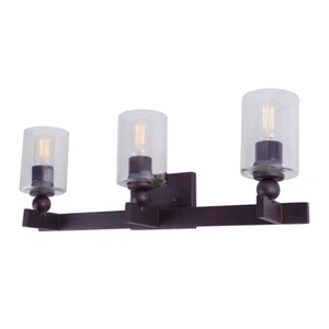 Forte Lighting Myo 3 Light Bath Vanity, Antique Bronze/Clear - 5288-03-32 - Picture 1 of 1