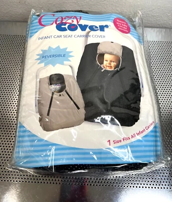 New Cozy Cover Infant Carrier Cover  Secure Seat Cover Quilted Black Polka Dot - Image 1 of 4