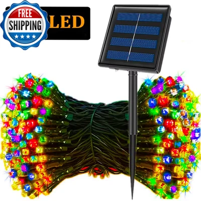 300LED Solar Christmas Lights Outdoor Waterproof 8 Modes Solar String Lights... - Image 1 of 4