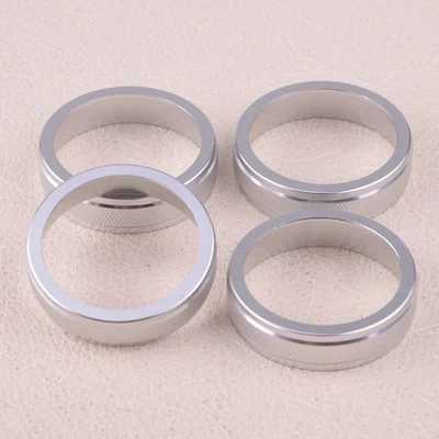 4Pcs AC Heat Control Switch Knob Cover Lid Ring Fit For VOLVO V60 XC60 S80 V40 - Image 1 of 2