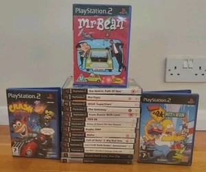 Sony PlayStation PS2 Game Bundle - Used Untested, Simpsons Hits And Run, Crash - Picture 1 of 11