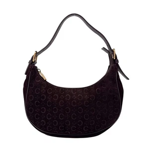 CELINE C Macadam Brown Suede Shoulder Bag - Picture 1 of 17