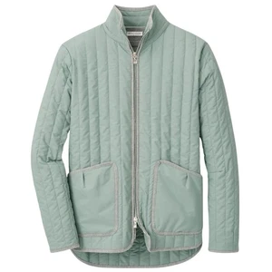 $275 NWT Peter Millar Women's Sage Fog Pippin Quilted Travel Jacket Size M Green - Picture 1 of 6