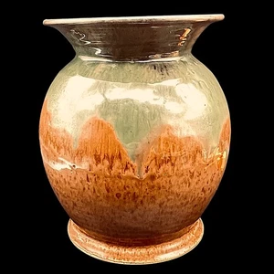 Sybil Hedspeth NC Pottery Drip Glaze Vase Jar - Imagen 1 de 3