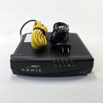 ARRIS Telephony Internet Cable Modem DOCSIS 3.0 Model TM1602A W/Ethernet cable - Image 1 of 4