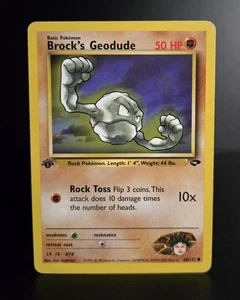 JCC Pokémon - Brock's Geodude - 68/132 - 1ª EDICIÓN - GYM CHALLENGE 2000 - LP - Imagen 1 de 2