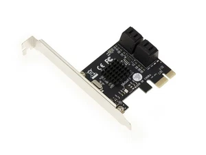 Card Pcie 4 Ports SATA 3 6G - Chipset Marvell 88SE9215 - High Low Profile - Picture 1 of 2