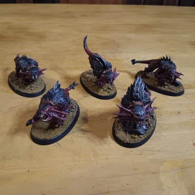 Khorne Flesh Hounds x5 Warhammer 40k Age of Sigmar Painted - Image 1 of 4