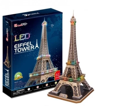 Cubic Fun, EIFFEL TOWER - PARIS, 3D LED Puzzle, 85 Pieces - Image 1 of 2