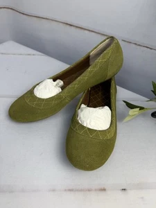 Lands’ End Women’s Quilted Suede Slip-On Ballet Flats розміру 8.5 M Casual Shoes - Picture 1 of 9