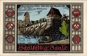 Passepartout Ak Saalfeld an der Saale Thüringen, Handelsverkehr... - 4309322 - Bild 1 von 2