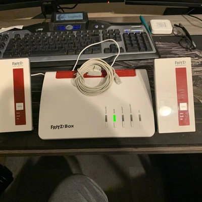 Fritz!box 7590 Plus 2  Fritz!wlan Repeater 1160 Im Set - Bild 1 von 2
