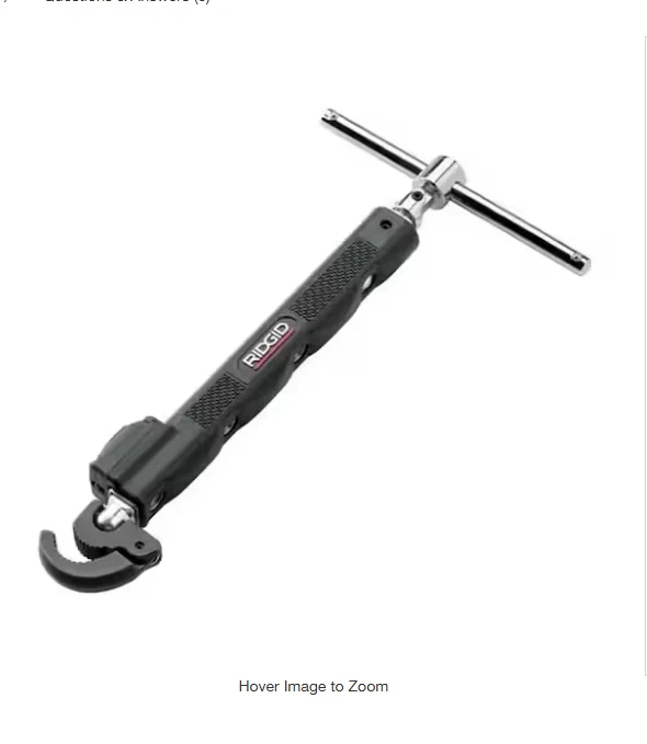 RIDGID 1/2 in. to 1-1/4 in. Adjustable 10 in. to 17 in. Telescoping LED Lit Basi - Image 1 of 4