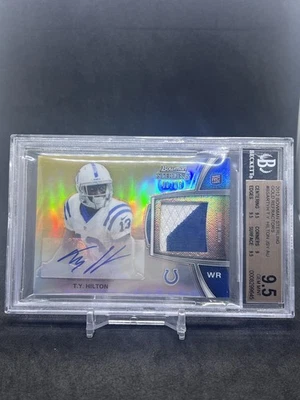 TY HILTON 2012 TOPPS BOWMAN STERLING GOLD REFRACTOR RPA BGS 9.5  1/66  - Image 1 of 4