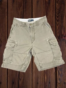 Pantaloncini cargo vintage Polo Ralph Lauren taglia 30 verde oliva stile classico chino - Foto 1 di 10