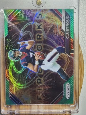 2023 Pannini Prizm Cj Stroud Green Fireworks - Image 1 of 2