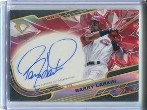 BARRY LARKIN 2025 TOPPS DIAMOND ICONS CHROME AUTOGRAPHS RED #ACC-BL AUTO 2/5 - Picture 1 of 2