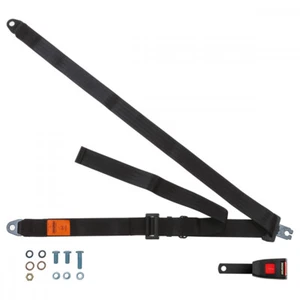 Front static seat belt for Mercedes Benz 300CE coupe 1987 black shape - Picture 1 of 6