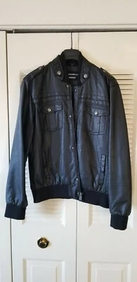 Steve Madden Chaqueta de Cuero Hombre Grande Nuevo Wot Foto 1 de 3