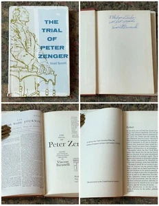 The Trial of Peter Zenger, Rare, 1st Edition HC Book,Signed by Vincent Buranelli - Picture 1 of 12