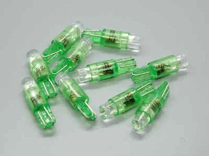 10 x Led Grün 12V 2W Sockel T5 W2x4.6d Glassockellampe - Picture 1 of 1