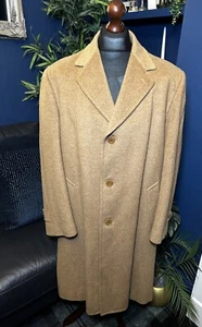 Canali Luxury Soft Brown Overcoat Camelhair Silk Wool 54R Mens Terraces Casuals - Picture 1 of 10