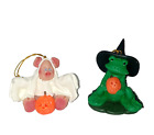 Mini Munchkins vintage Halloween cochon fantôme et grenouille sorcière rêves possibles ornements