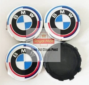 50th Aniniversary Heritage Set of 4 Alloy Wheel Centre Caps, 56mm, F40 G20 G80 - Picture 1 of 4
