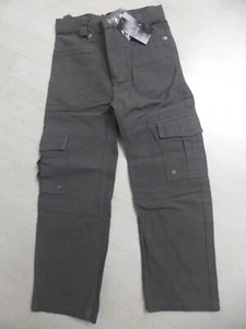Hose, Jeans, robuste Baumwolle, mittelgrau, 6 Taschen, Innengummi,. NEU! - Picture 1 of 2