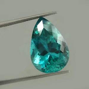 Natural Ceylon Flawless Blue Green Parti Sapphire Loose Pear Cut Gemstone 20.4Ct - Picture 1 of 4