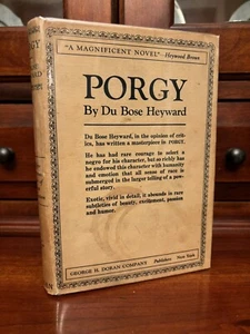 1925 Porgy by DuBose Heyward, Charleston South Carolina HCDJ 1st ed 2nd printing - Picture 1 of 4