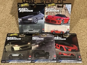 Hotweels Premium Fast And Furious Complete Set Of 5 HNW46 Free Shipping - Picture 1 of 5