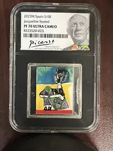 Spain 2023M €10 Picasso Jacqueline Seated - NGC PF 70 Ultra Cameo J70 - Picture 1 of 4