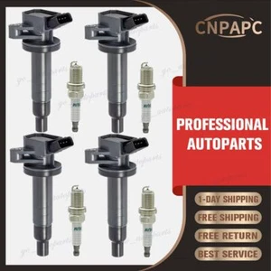 4PCS OEM Ignition Coil & Iridium Spark Plug For Toyota Corolla Matrix 1.8L UF247 - Foto 1 di 12
