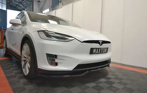 Labio de alerón Cup enfoque frontal V.2 para TESLA MODEL X negro brillante - Imagen 1 de 8